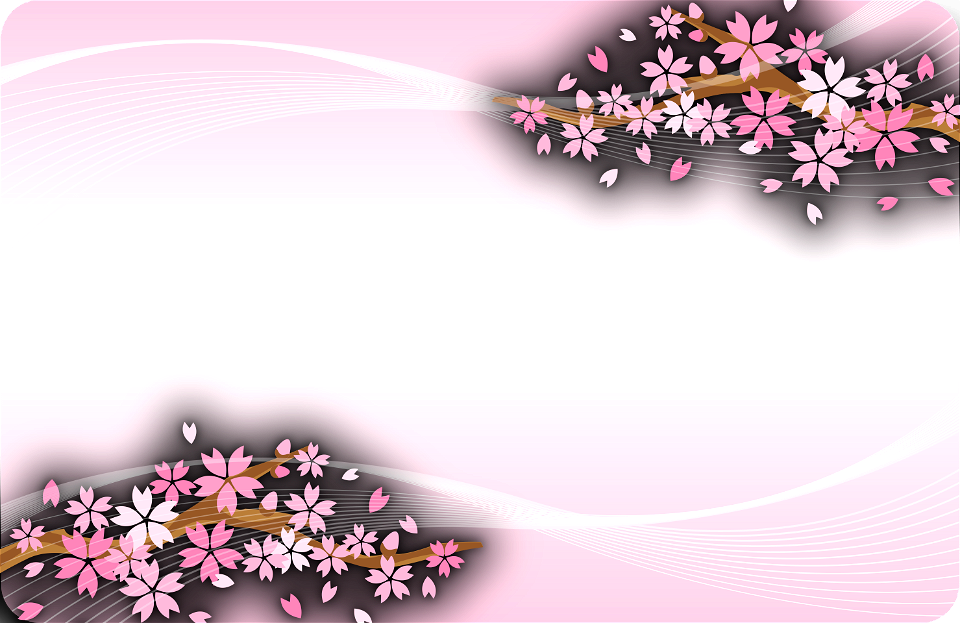 Cherry blossoms frame