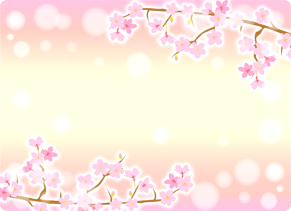 Cherry blossoms frame