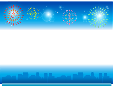 Fireworks night city frame