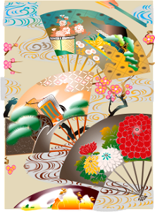 Folding fan background