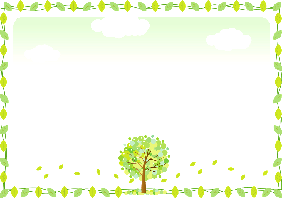 Green leaves frame