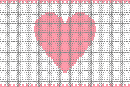 Heart knitting