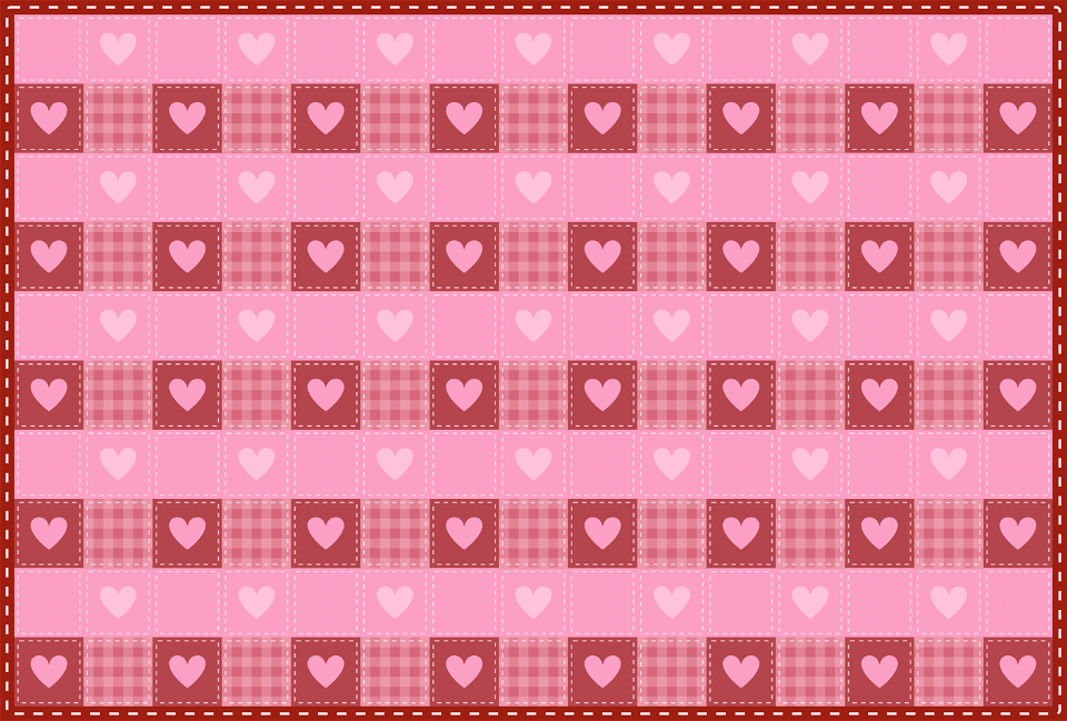Heart plaid background