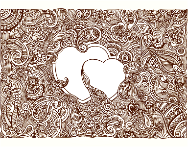 Heart plant pattern