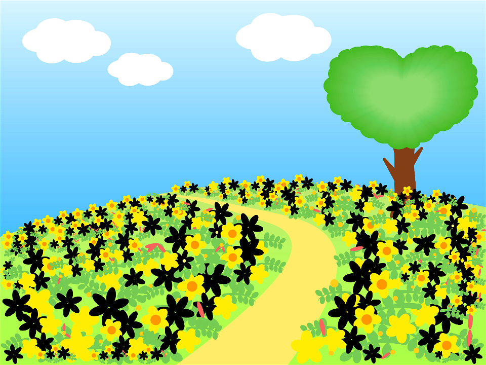 Heart tree landscape