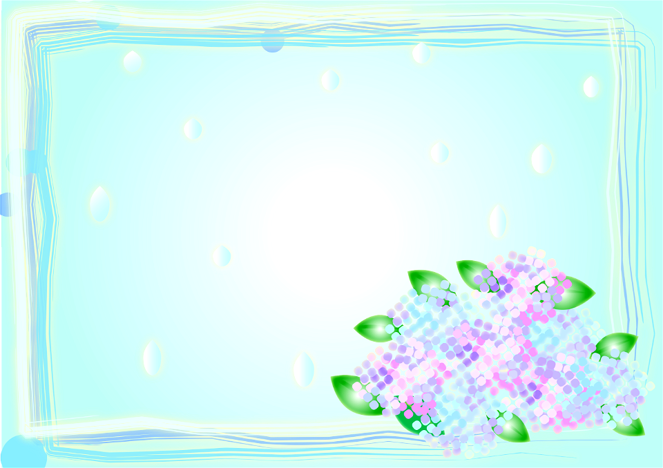 Hydrangea rain frame