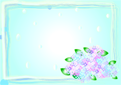 Hydrangea rain frame