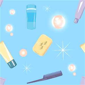 Hygiene products background