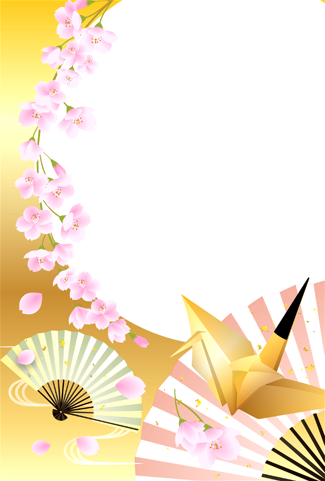 Origami cherry blossoms