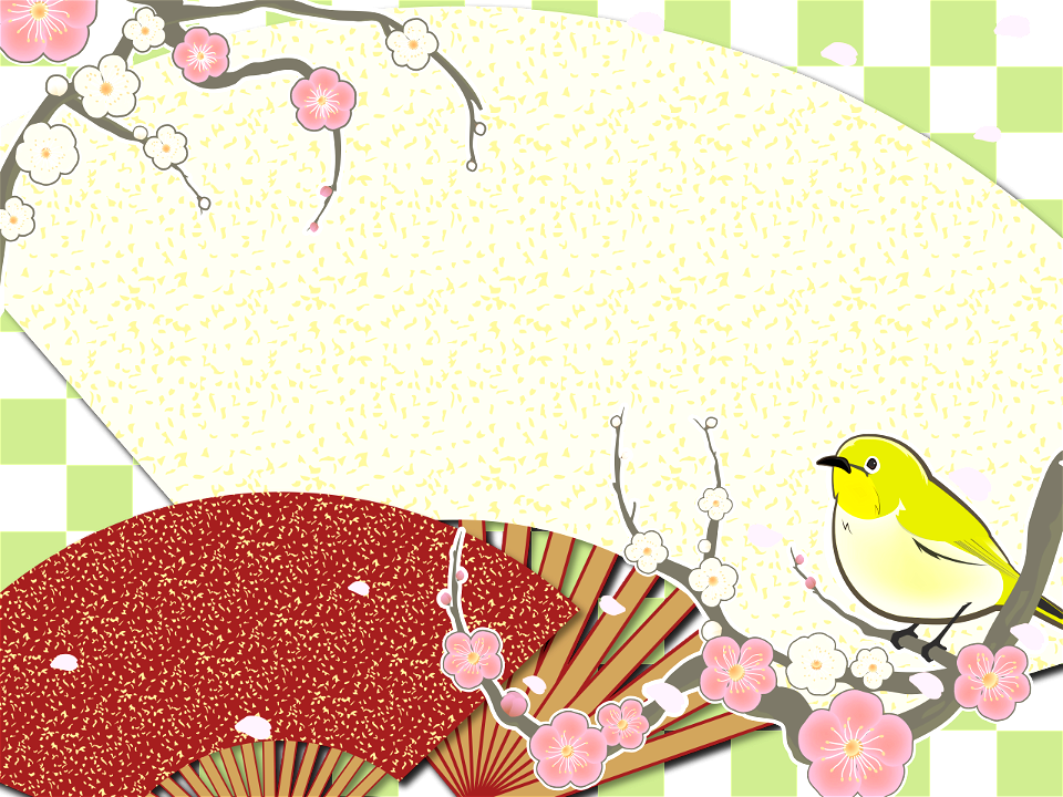 Plum japanese background