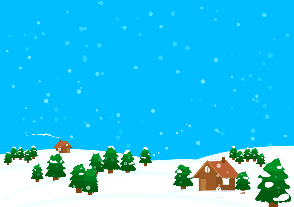 Snow winter landscape