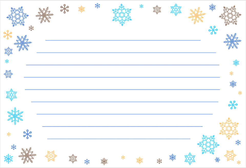 Snowflake letter paper