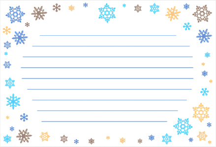 Snowflake letter paper