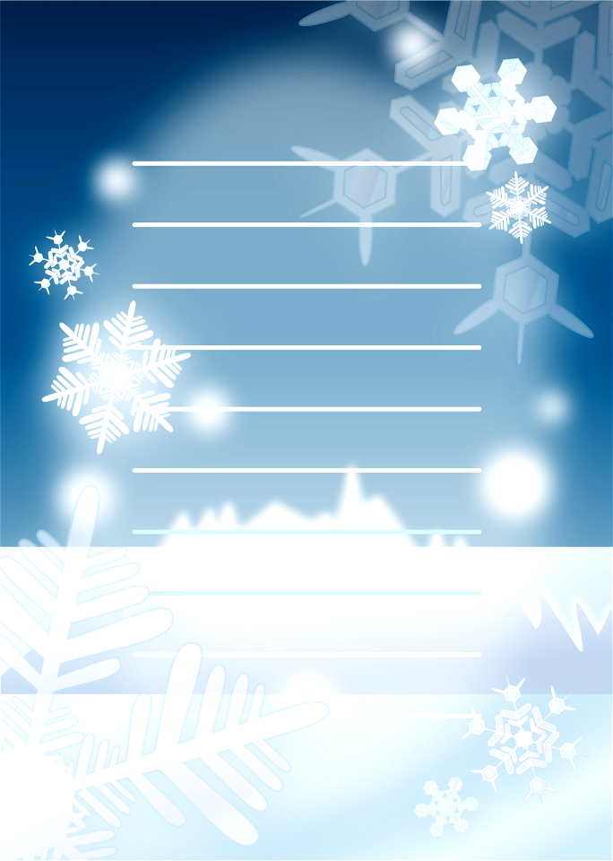 Snowflake letter paper