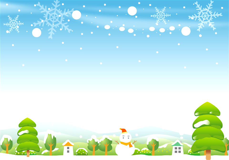Snowman landscape