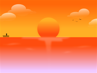 Sunset sea