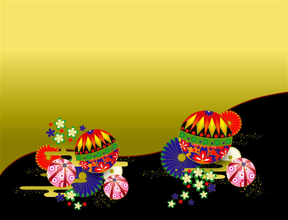 Temari japanese background