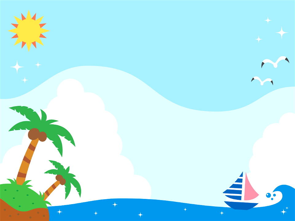 Tropical island sea