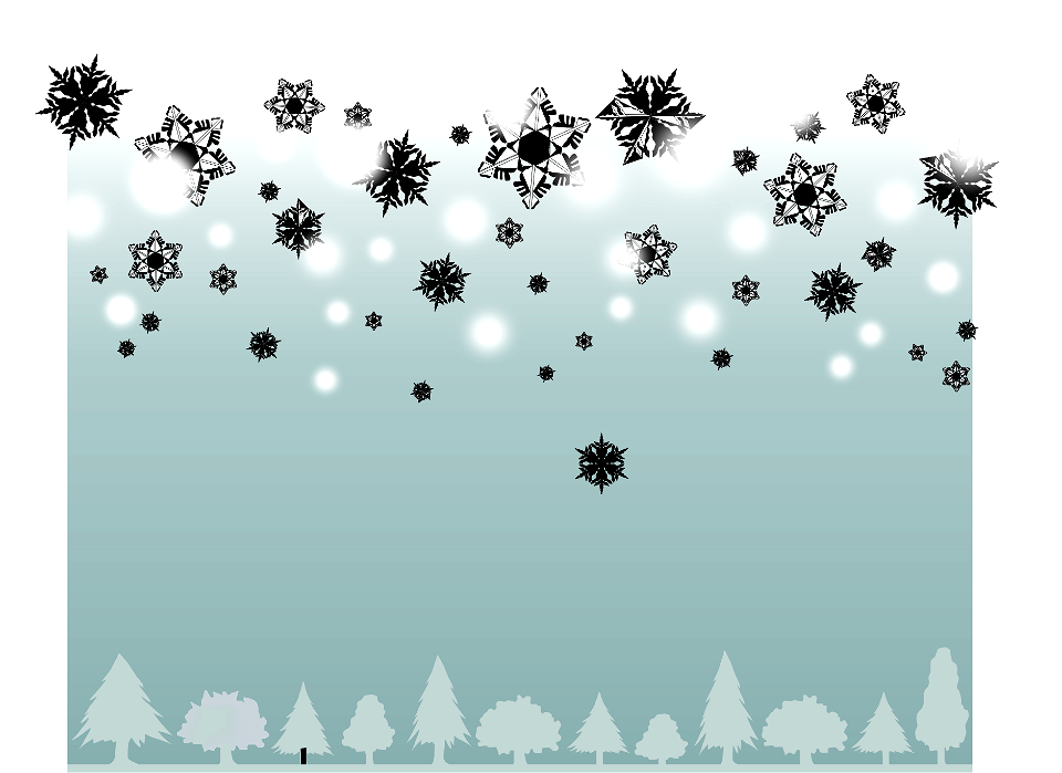 Winter trees snow