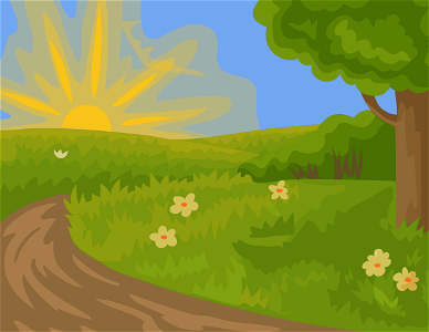 Sun forest background