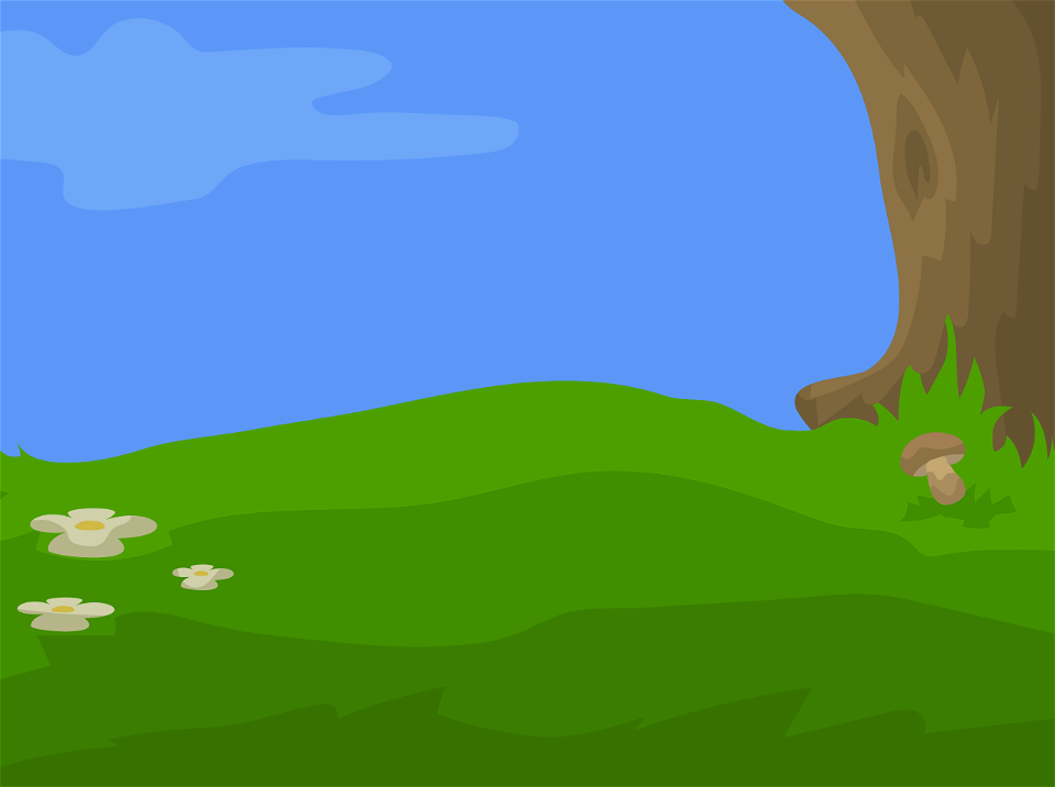 Tree and flowers background