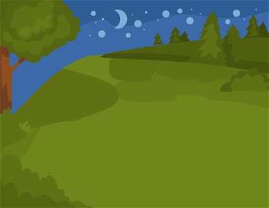 Woodland edge at night background