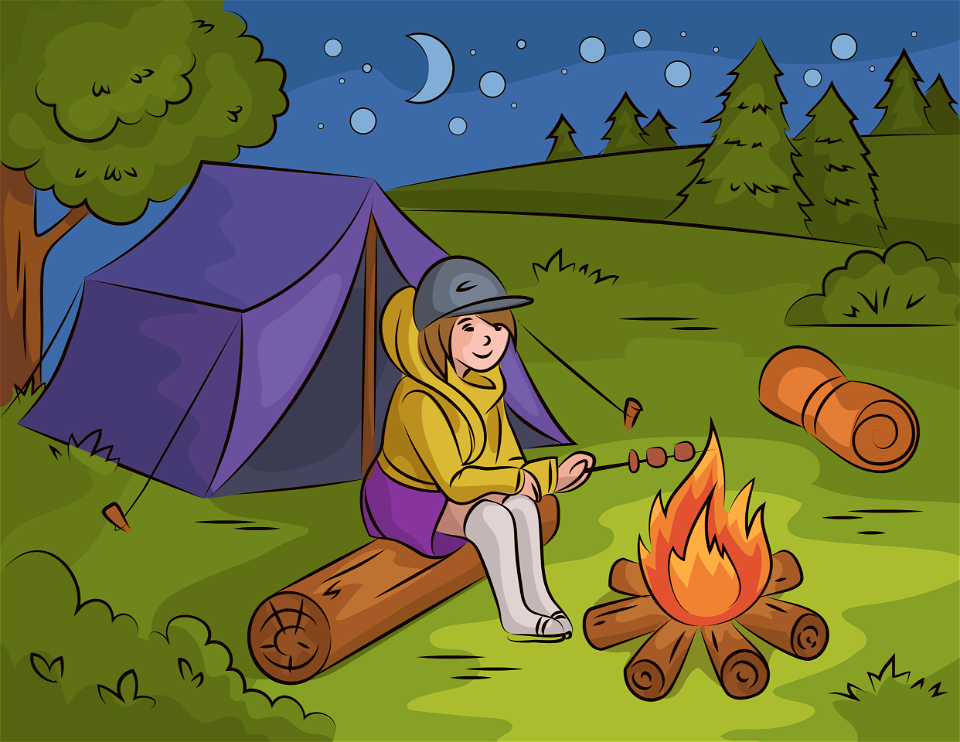 Camping in summer