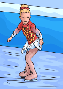 Girl ice skating