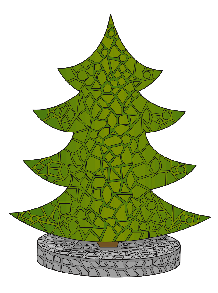 Xmas tree mosaic