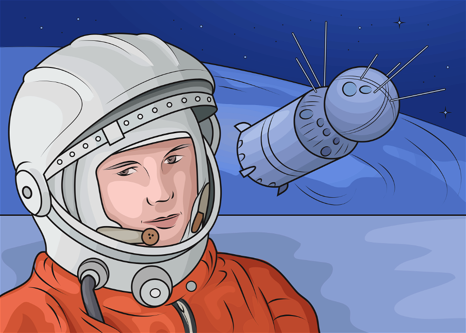 Yuri gagarin and vostok spacecraft