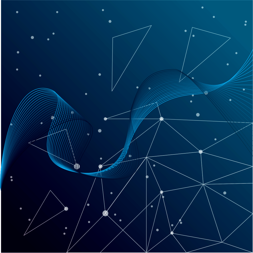 Blue flowing lines