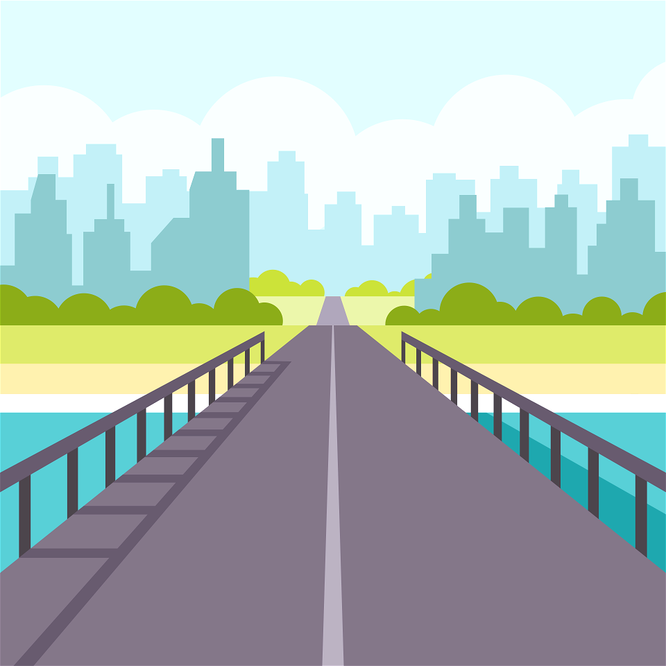 Bridge towards city
