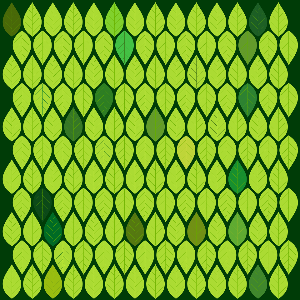 Leaves floral pattern