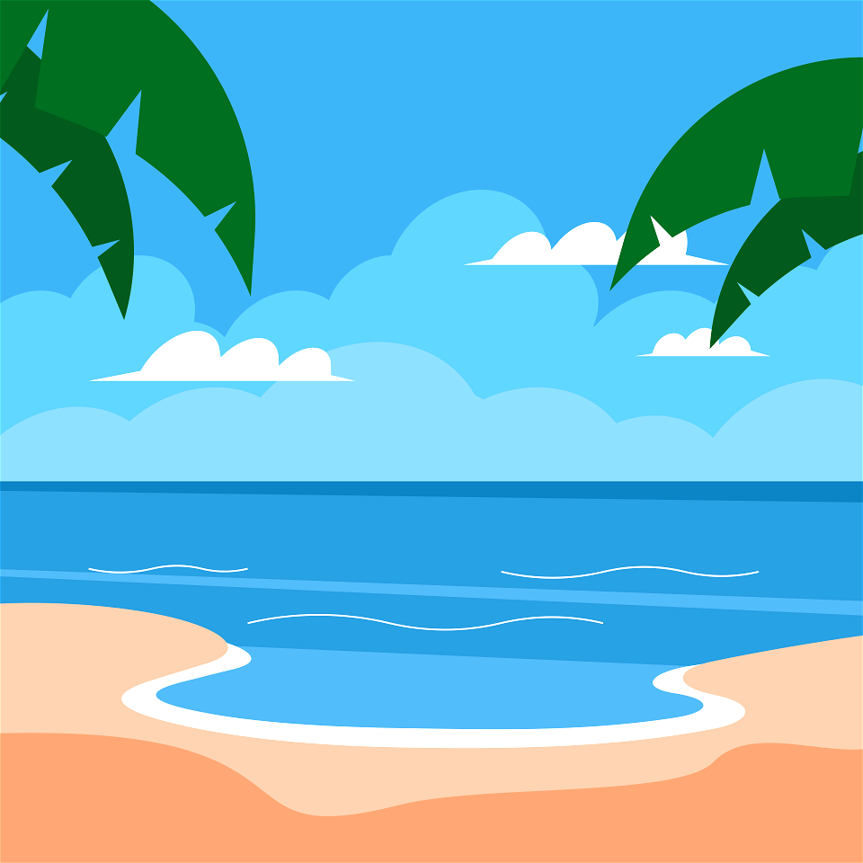 Ocean view with clouds