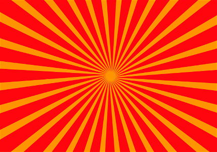 Rays burst red orange