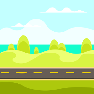 Road sea background