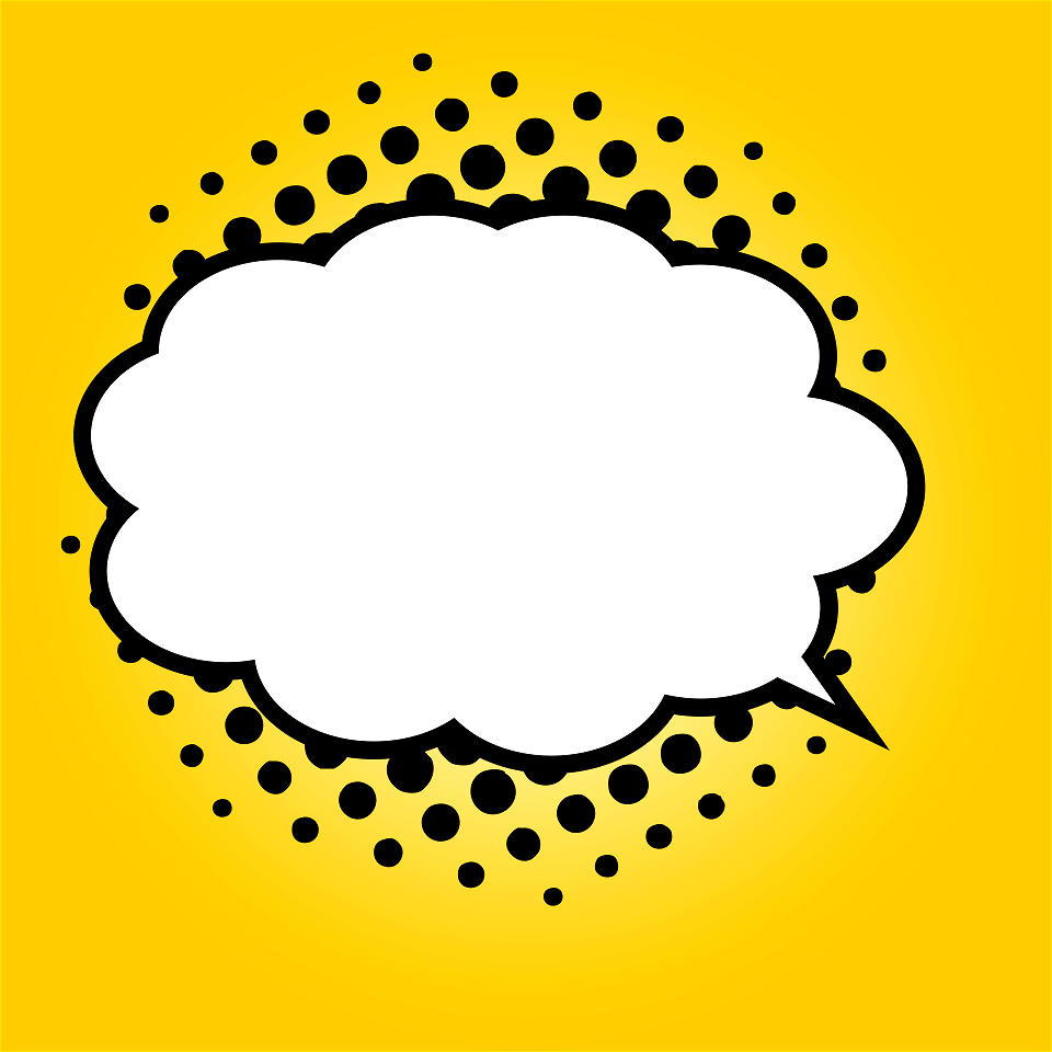 Speech bubble white background