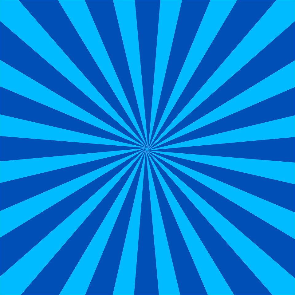 Sun beams background blue