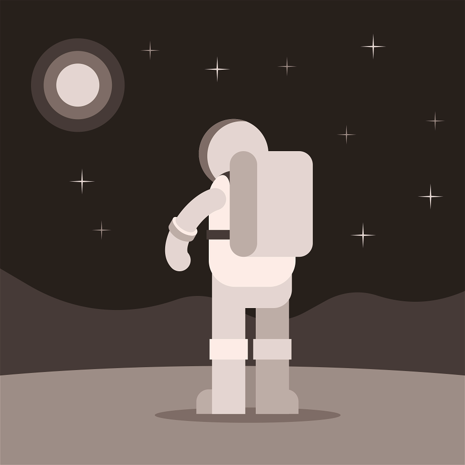 Astronaut on the moon
