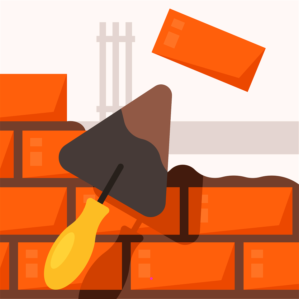 Brick wall spatula