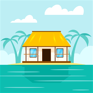 Bungalow at sea
