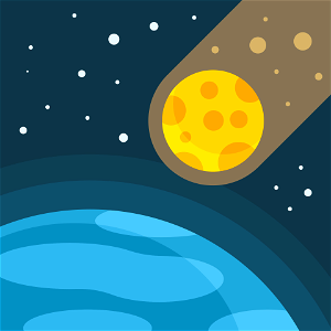 Falling meteorite