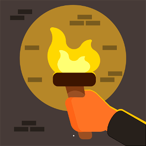 Hand holding torch