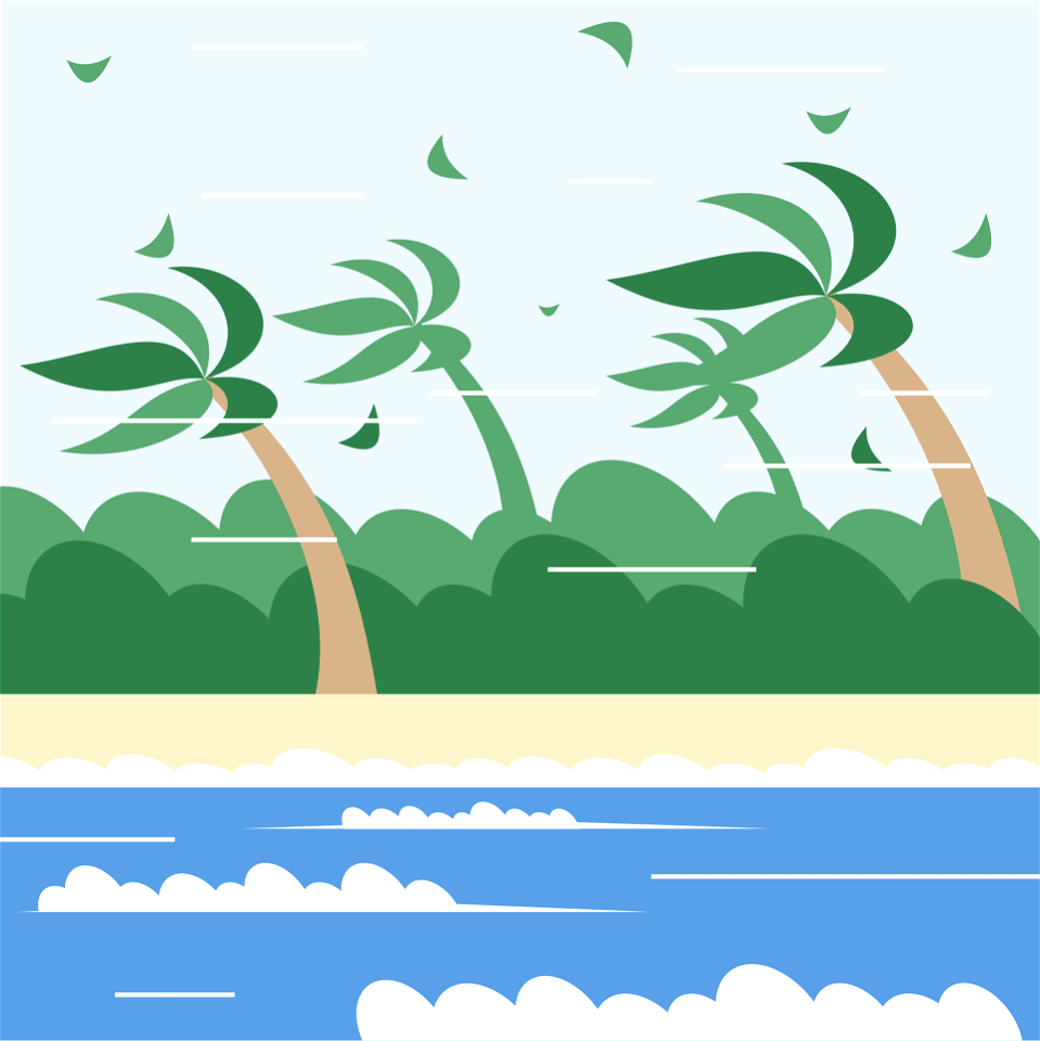 Hurricane on beach