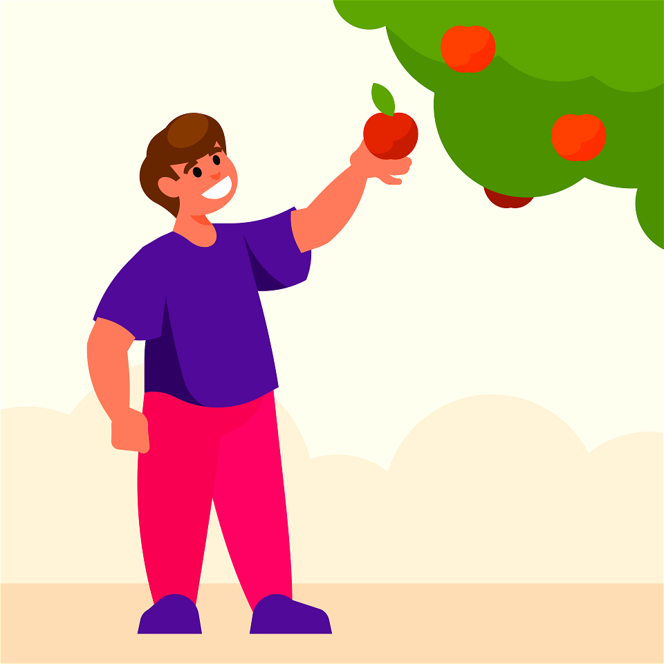Man with apple