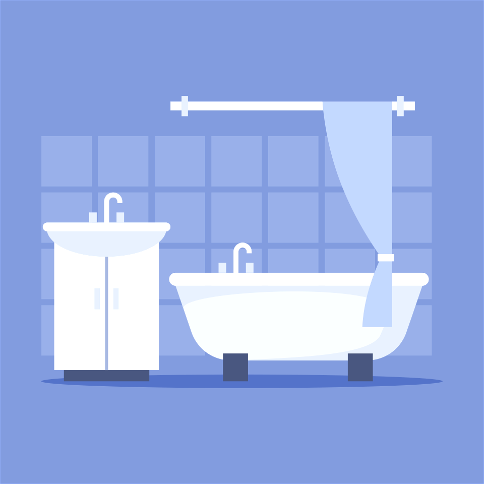Modern bathroom clipart