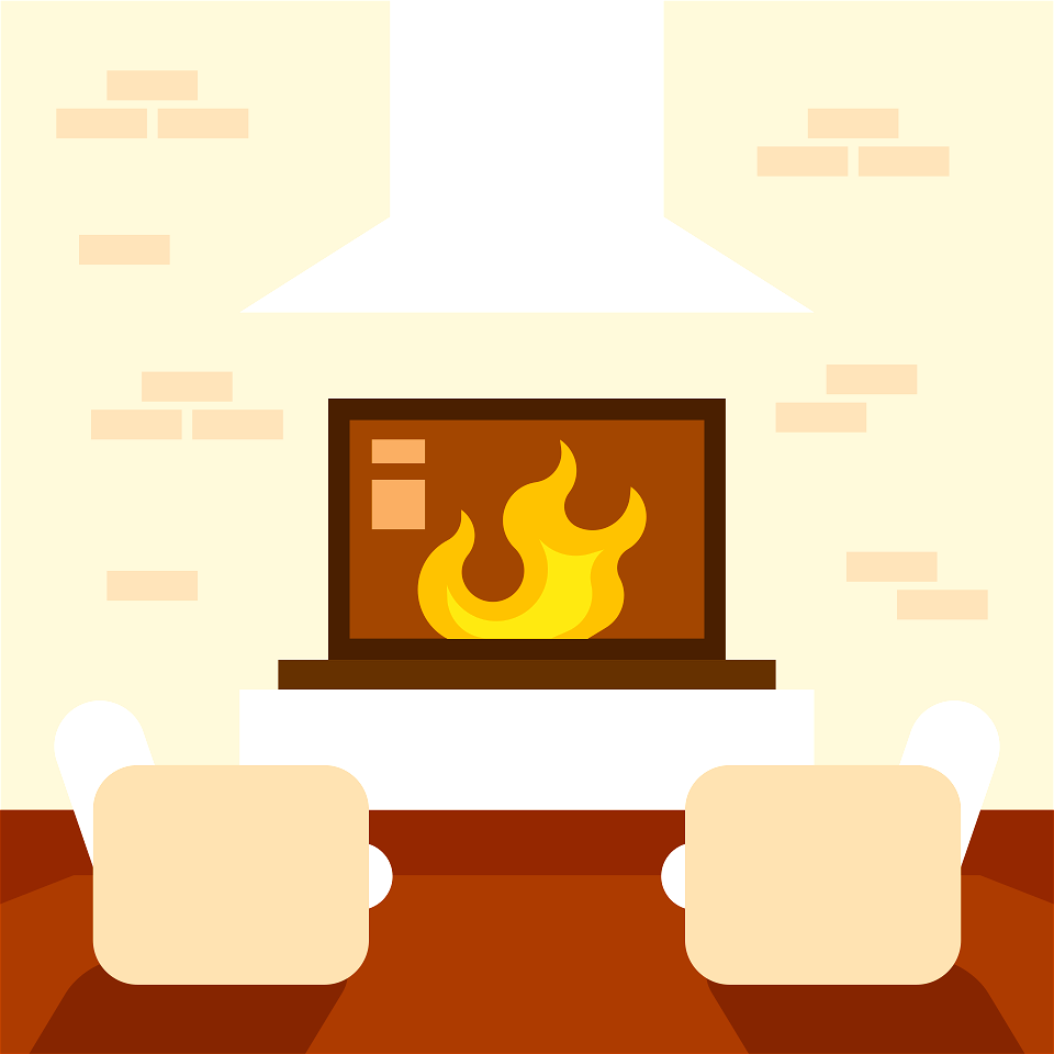 Modern fireplace