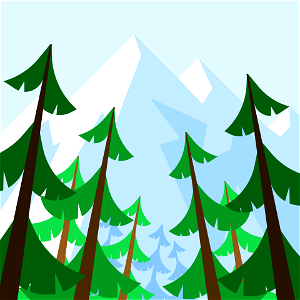 Mountain forest peak