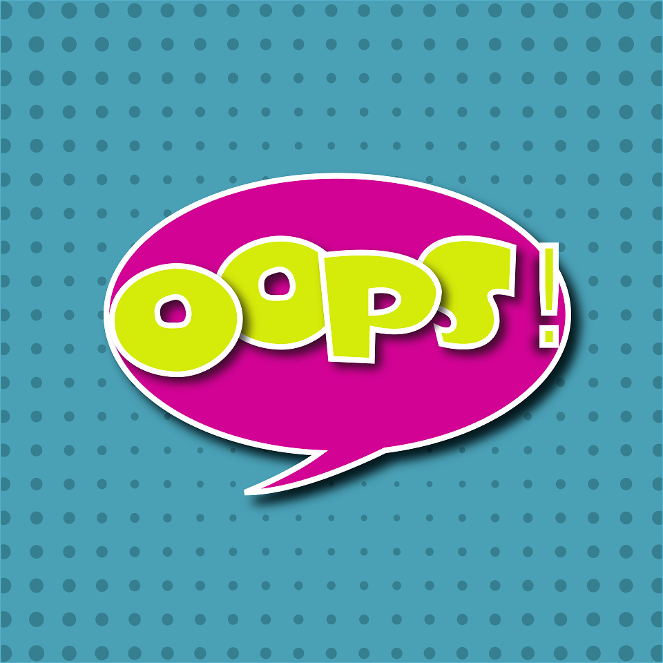 Oops comics text