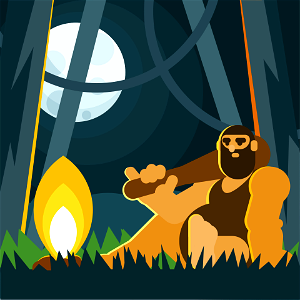 Primitive man forest